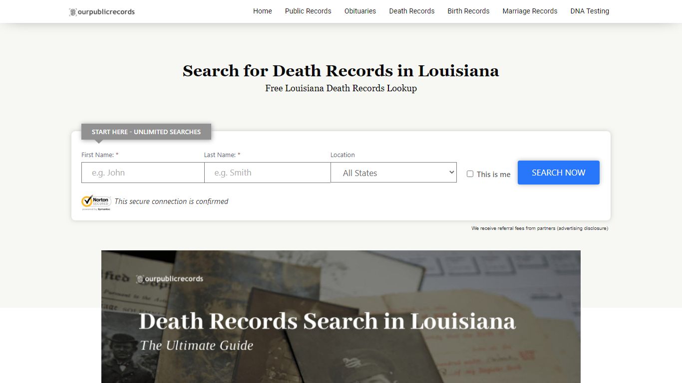 Search for Death Records in Louisiana - Public Records Search